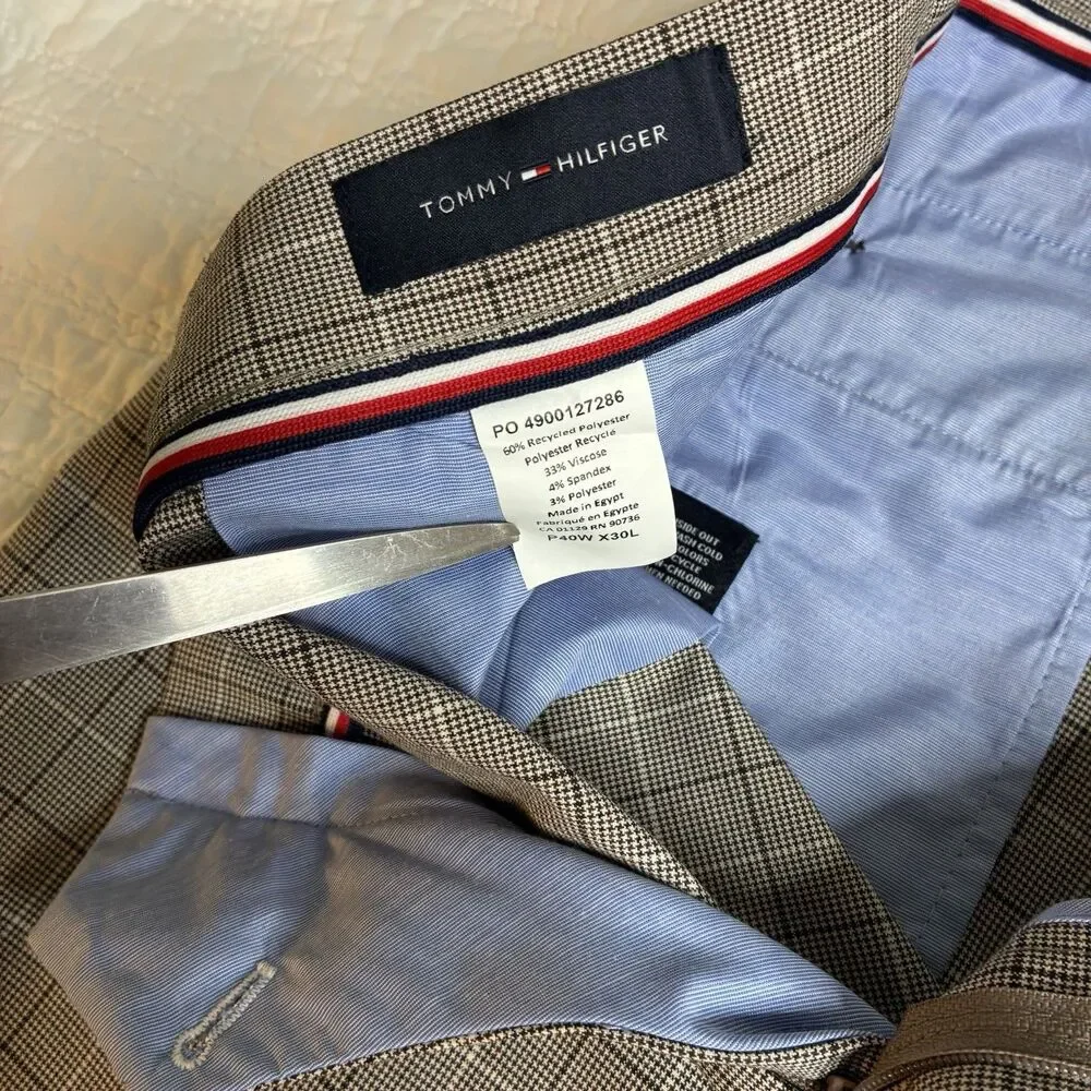 Men’s Dress Pants 40Wx30L Tommy Hilfiger Stretch Plaid THflex